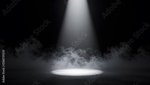 Fog Light Shaft Beam Landscape Concept Illustration