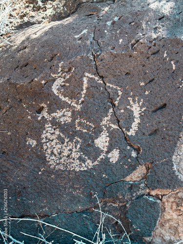 Photography NM La Cieneguilla Petroglyph Human Upside Down Closeup 2026