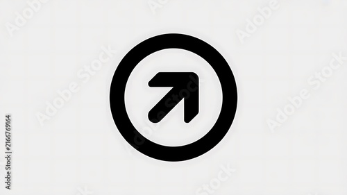 Black arrow pointing up and right in circle