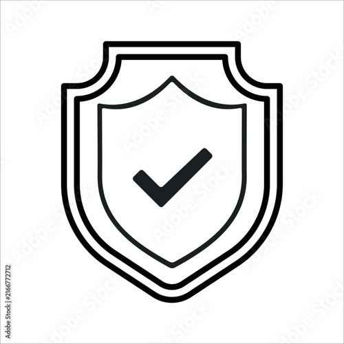 Security shield icon vector illustration for verified data protection system