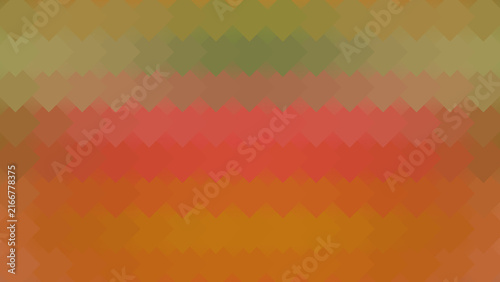Картината върху платно Geometric pixel mosaic pattern with warm gradient colors shifting from green to