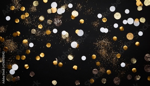 Elegant Black Textured Paper Background Featuring Scattered Shiny Gold And White Metallic Flecks For A Luxurious And Artistic Design Aesthetic