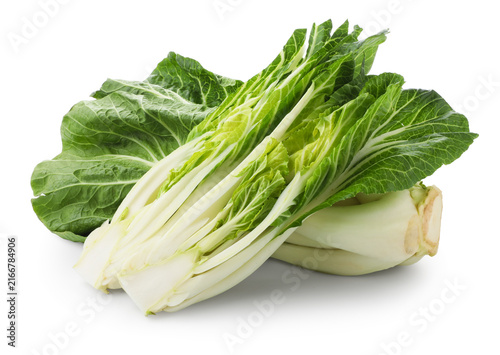Canvastavla Ripe bok choi (Chinese cabbage) isolated on white