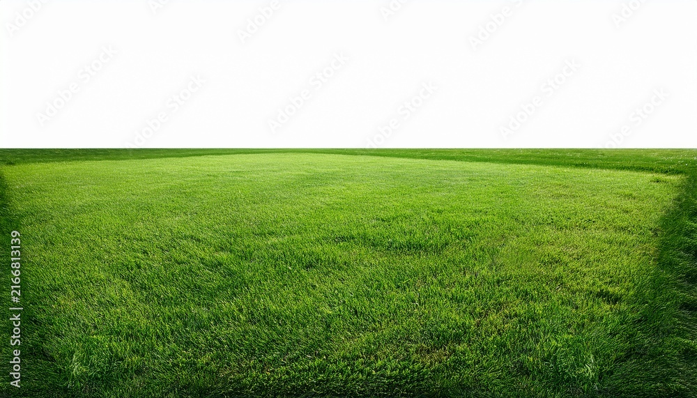 Obraz premium Isolated Square Patch Of Green Grass Lawn Field