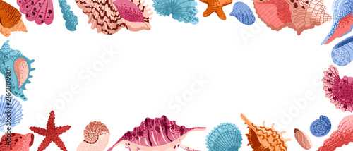 Bild auf Leinwand Seashell banner