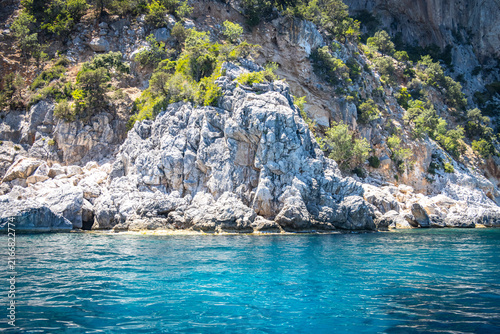 piscine di venere, venus pools, limestone cliffs and turquoise water, coast of baunei, gulf of orosei, sardinia, sardegna, italy, mediterranean sea, vacation