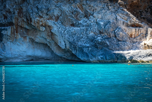 piscine di venere, venus pools, limestone cliffs and turquoise water, coast of baunei, gulf of orosei, sardinia, sardegna, italy, mediterranean sea, vacation