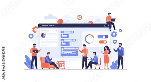 Interactive business intelligence and data chart dashboard.