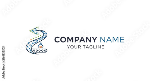 Elegant DNA helix logo design for biotech or medical company branding.