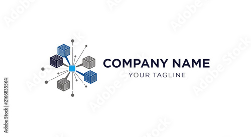 Modern hexagonal logo design for business branding and identity.