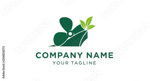 Green leaf and berry logo design for a company brand identity.