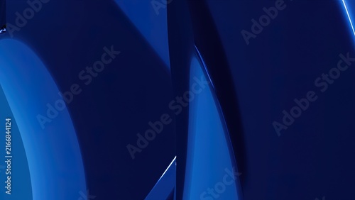 Abstract futuristic liquid metal texture with glossy blue chrome reflections and dynamic flow