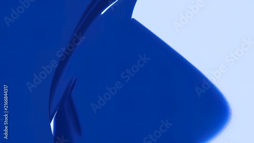 Abstract blue metallic liquid splash with glossy chrome texture and dynamic motion effect
