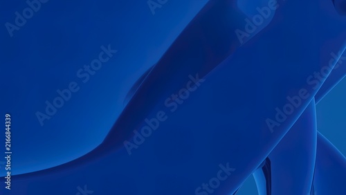 Abstract flowing liquid chrome surface with futuristic metallic blue gradient texture in motion