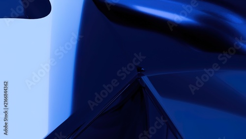 Glossy blue metallic paint texture with smooth reflective surface and sleek curves for design projects