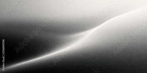 Abstract Black and White Wave Background Elegant Minimalist Curve with Glowing Line