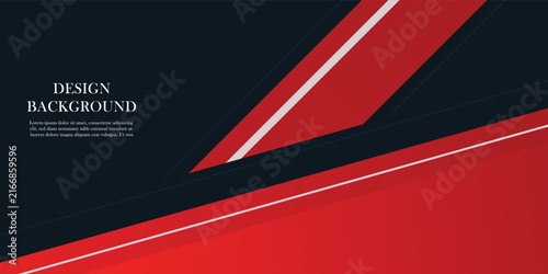 bstract dark blue and red geometric overlap layer background with shadow. Modern banner template design with space for your tex