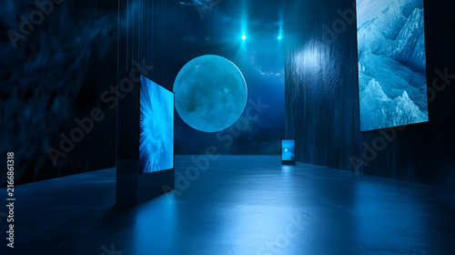 Animated NFT Creations Illuminating Modern Art Space