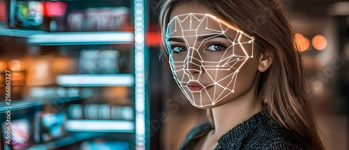 Facial Recognition Software Verifying Identity at Self-Service Desk