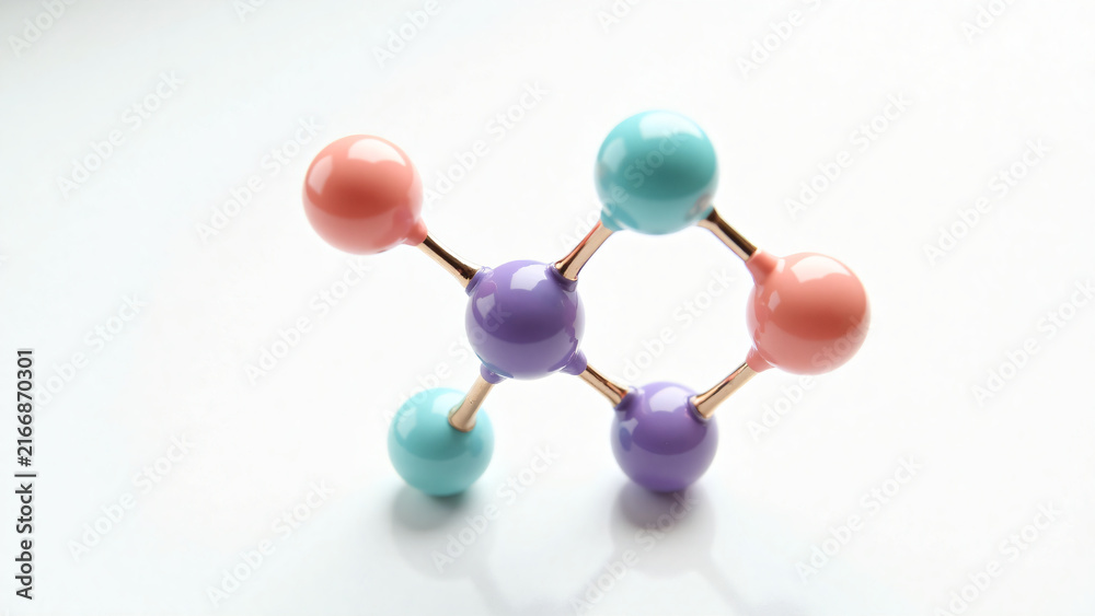 Obraz premium Coral Molecule Structure for Marketing and Branding