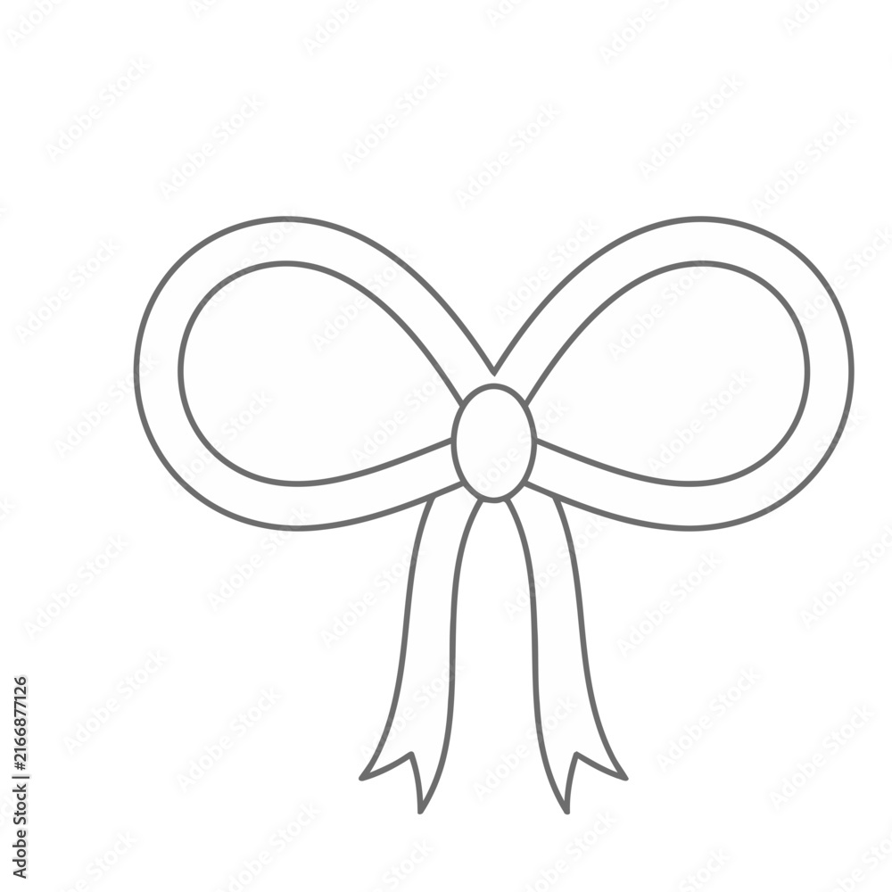 Fototapeta premium Simple Bow Outline