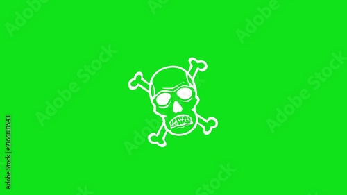 Scary Skull Animation With Dark Style