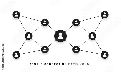 Vector People Network Connecting For Digital Marketing