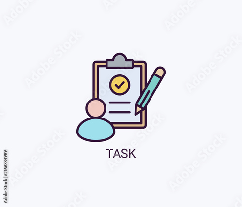 Task Icon Or Logo Isolated Vector Illustration