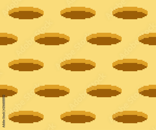 Pixel Hole Geometric Seamless Pattern