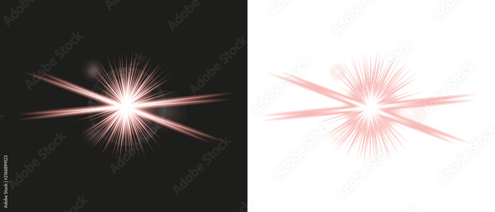 Fototapeta premium Abstract Starburst Light Ray Effect with Glowing Center