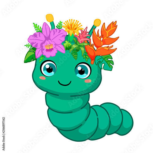 Canvastavla caterpillar and chaplet