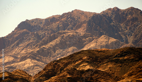 Принти на полотні Majestic barren mountain range with rocky slopes and steep ridges in wilderness