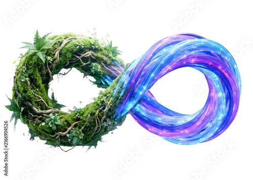 The infinity logo conveys the harmony between nature and advanced technology.
