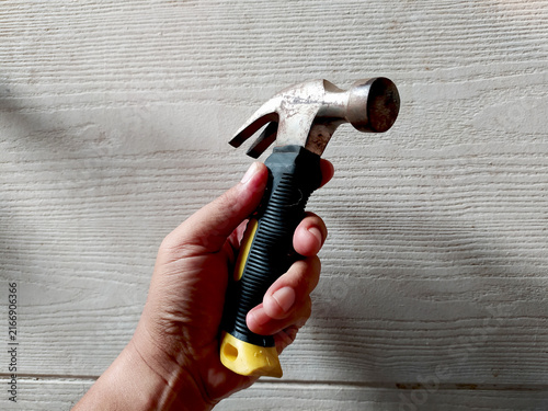 hand with hammer