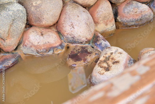 Canvastavla Arima Onsen hot spring thermal water with colorful rocks