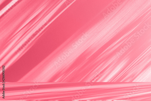 Wall interior background, studio and backdrops show products.with shadow from window color pink background for text insertion and presentation interior decoration	