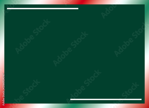 Green Banner Border, Template, Horizontal Landscape Frame