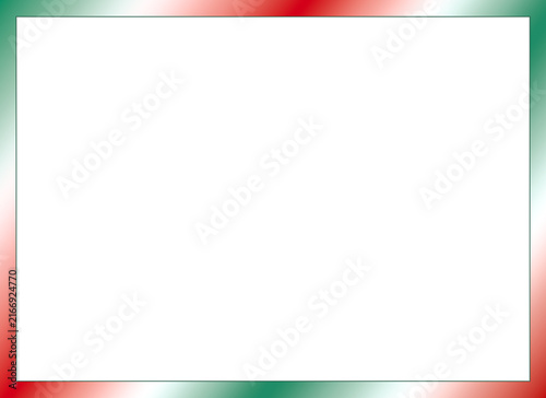 Red, White and Green Horizontal Landscape Frame