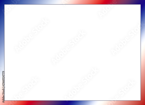 Red, White and Blue Horizontal Landscape Frame