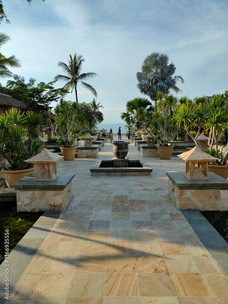 Fototapeta premium tropical resort pool