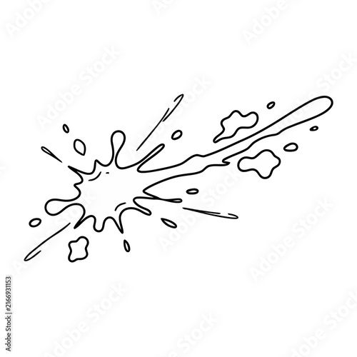Splash and Splatter Line Art