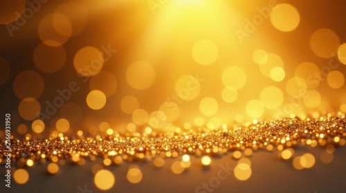 Golden Sparkle Celebration A Luxurious Background of Shimmering Lights and Glittering Particles