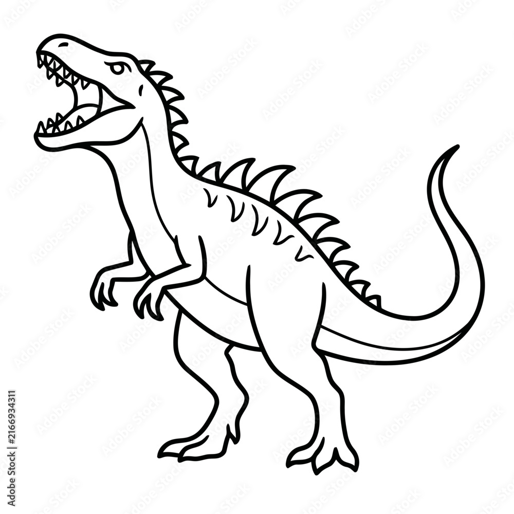Fototapeta premium Dinosaur outline