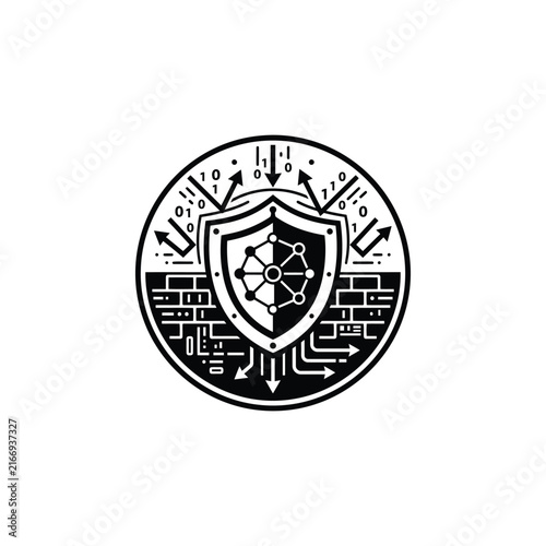 Shield with network and binary code design