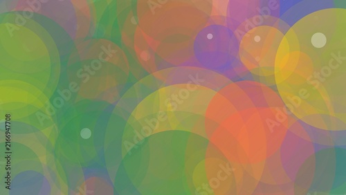 Abstract Colorful Overlapping Circles Background with Bokeh Effect