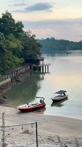 Beautiful View of Iboih Beach, Sabang, Aceh at the morning. A popular tourist destination in Weh Island, Sumatera