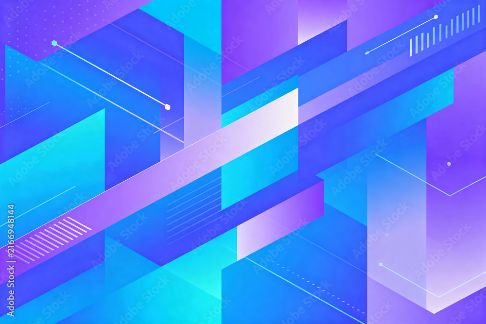 Fototapeta premium Geometric Abstract Tech Graphic