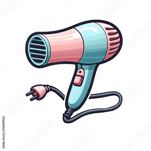 Salon Hairdryer Icon Vector Isolated on Transparent Background