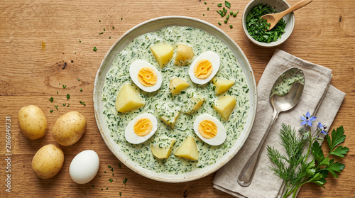 Green Goddess Potato Salad with Hard-Boiled Eggs and Fresh Herbs, a Delicious and Healthy Meal