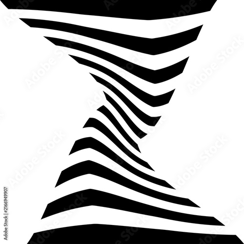 Black and white optical illusion. Perspective background